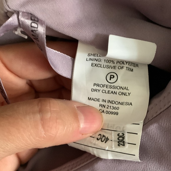 Wedding guest evening prom maxi dress Lavender Spaghetti Strap with long slit - Picture 5 of 5